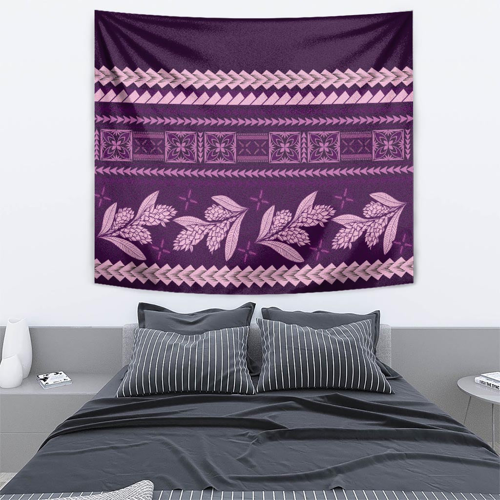 Purple Samoa Siapo Teuila Flowers Tapestry LT14 - Polynesian Pride