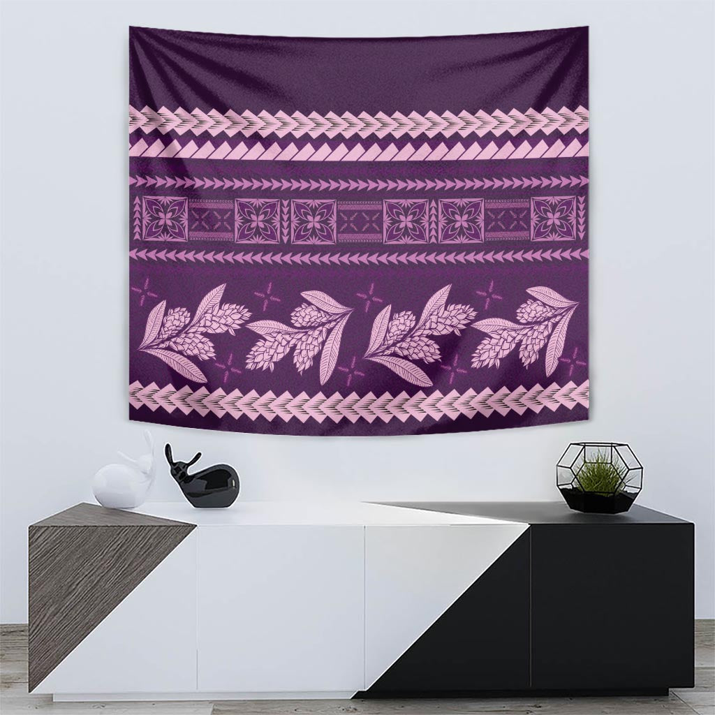 Purple Samoa Siapo Teuila Flowers Tapestry LT14 - Polynesian Pride