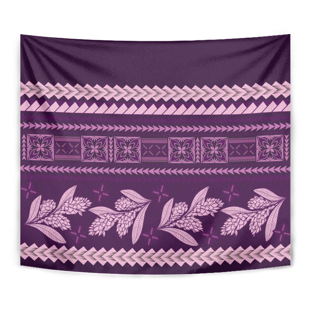 Purple Samoa Siapo Teuila Flowers Tapestry LT14 - Polynesian Pride
