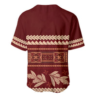 Red Samoa Siapo Teuila Flowers Baseball Jersey