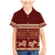 Red Samoa Siapo Teuila Flowers Family Matching Mermaid Dress and Hawaiian Shirt