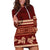 Red Samoa Siapo Teuila Flowers Hoodie Dress