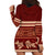 Red Samoa Siapo Teuila Flowers Hoodie Dress