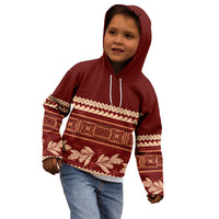 Red Samoa Siapo Teuila Flowers Kid Hoodie