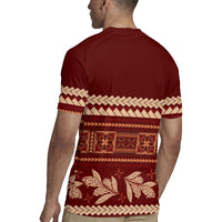 Red Samoa Siapo Teuila Flowers Rugby Jersey