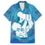 Turquoise Polynesia Father's Day Family Matching Short Sleeve Bodycon Dress and Hawaiian Shirt Dad You Are My Hero