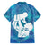 Turquoise Polynesia Father's Day Family Matching Short Sleeve Bodycon Dress and Hawaiian Shirt Dad You Are My Hero