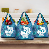 Turquoise Polynesia Father's Day Grocery Bag Dad You Are My Hero