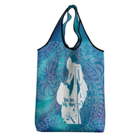 Turquoise Polynesia Father's Day Grocery Bag Dad You Are My Hero
