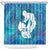 Turquoise Polynesia Father's Day Shower Curtain Dad You Are My Hero