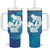 Turquoise Polynesia Father's Day Tumbler With Handle Dad You Are My Hero