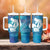 Turquoise Polynesia Father's Day Tumbler With Handle Dad You Are My Hero