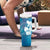 Turquoise Polynesia Father's Day Tumbler With Handle Dad You Are My Hero