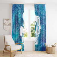 Turquoise Polynesia Father's Day Window Curtain Dad You Are My Hero