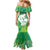 Green Polynesia Father's Day Family Matching Mermaid Dress and Hawaiian Shirt Dad You Are My Hero