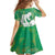 Green Polynesia Father's Day Family Matching Off Shoulder Maxi Dress and Hawaiian Shirt Dad You Are My Hero