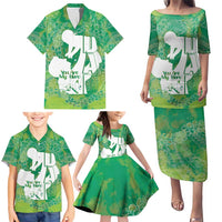 Green Polynesia Father's Day Family Matching Puletasi and Hawaiian Shirt Dad You Are My Hero LT14 - Polynesian Pride