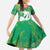 Green Polynesia Father's Day Family Matching Short Sleeve Bodycon Dress and Hawaiian Shirt Dad You Are My Hero