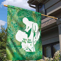 Green Polynesia Father's Day Garden Flag Dad You Are My Hero