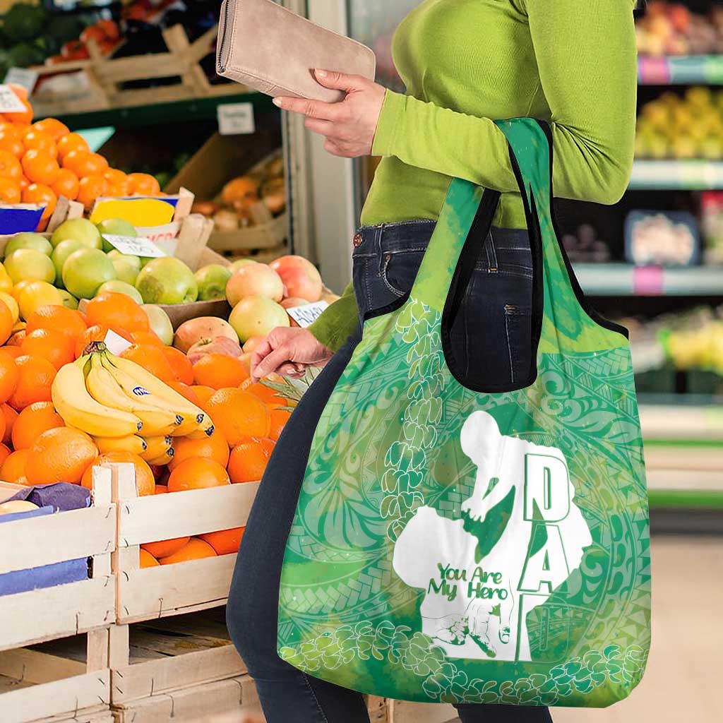 Green Polynesia Father's Day Grocery Bag Dad You Are My Hero