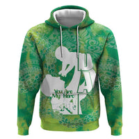 Green Polynesia Father's Day Hoodie Dad You Are My Hero