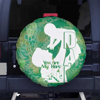 Green Polynesia Father's Day Spare Tire Cover Dad You Are My Hero