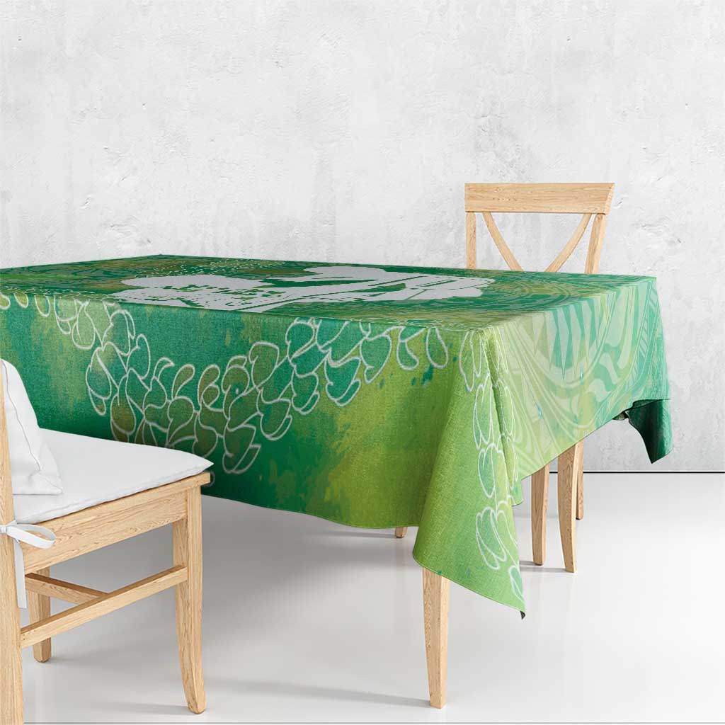 Green Polynesia Father's Day Tablecloth Dad You Are My Hero