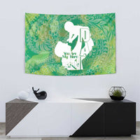 Green Polynesia Father's Day Tapestry Dad You Are My Hero