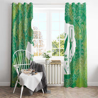 Green Polynesia Father's Day Window Curtain Dad You Are My Hero