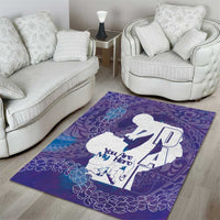 Purple Polynesia Father's Day Area Rug Dad You Are My Hero