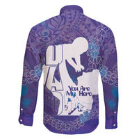 Purple Polynesia Father's Day Family Matching Puletasi and Hawaiian Shirt Dad You Are My Hero LT14 - Polynesian Pride
