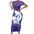 Purple Polynesia Father's Day Family Matching Short Sleeve Bodycon Dress and Hawaiian Shirt Dad You Are My Hero