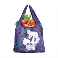 Purple Polynesia Father's Day Grocery Bag Dad You Are My Hero