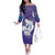 Purple Polynesia Father's Day Off The Shoulder Long Sleeve Dress Dad You Are My Hero
