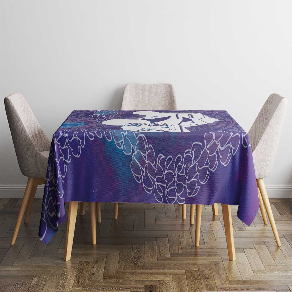 Purple Polynesia Father's Day Tablecloth Dad You Are My Hero