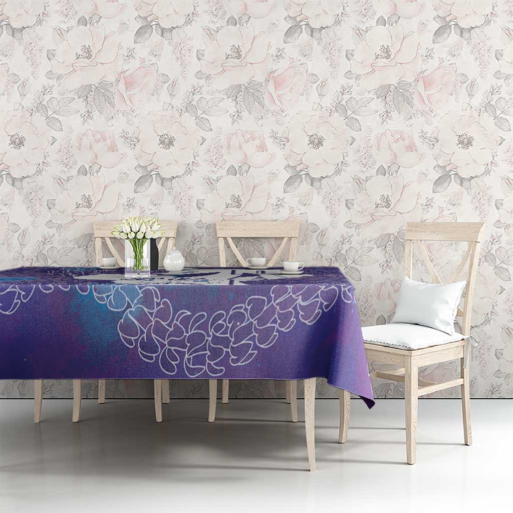 Purple Polynesia Father's Day Tablecloth Dad You Are My Hero
