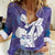 Purple Polynesia Father's Day Women Casual Shirt Dad You Are My Hero