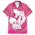 Pink Polynesia Father's Day Family Matching Long Sleeve Bodycon Dress and Hawaiian Shirt Dad You Are My Hero