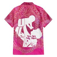 Pink Polynesia Father's Day Family Matching Long Sleeve Bodycon Dress and Hawaiian Shirt Dad You Are My Hero LT14 - Polynesian Pride