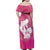 Pink Polynesia Father's Day Family Matching Off Shoulder Maxi Dress and Hawaiian Shirt Dad You Are My Hero