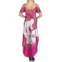 Pink Polynesia Father's Day Family Matching Summer Maxi Dress and Hawaiian Shirt Dad You Are My Hero LT14 - Polynesian Pride