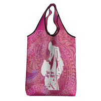 Pink Polynesia Father's Day Grocery Bag Dad You Are My Hero