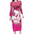 Pink Polynesia Father's Day Long Sleeve Bodycon Dress Dad You Are My Hero