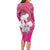 Pink Polynesia Father's Day Long Sleeve Bodycon Dress Dad You Are My Hero