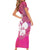 Pink Polynesia Father's Day Short Sleeve Bodycon Dress Dad You Are My Hero