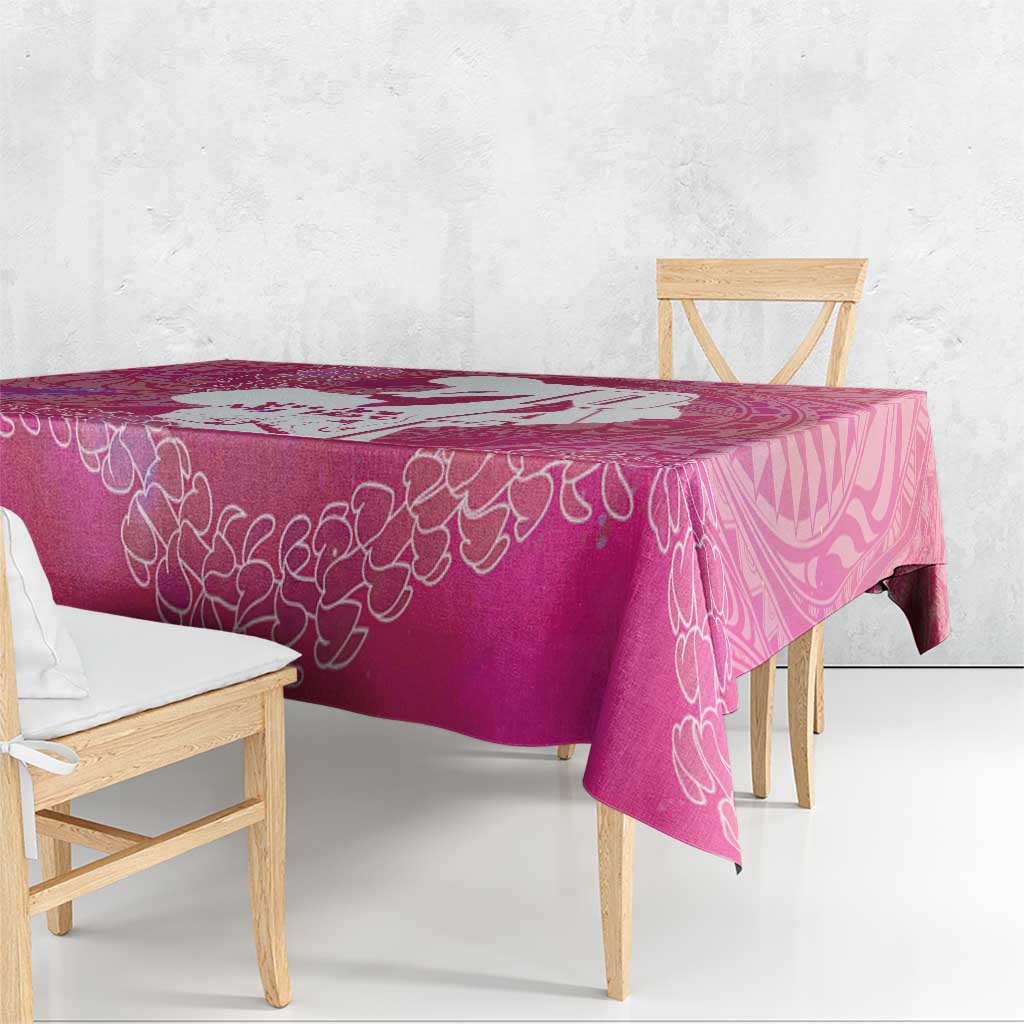 Pink Polynesia Father's Day Tablecloth Dad You Are My Hero