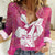 Pink Polynesia Father's Day Women Casual Shirt Dad You Are My Hero