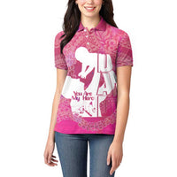 Pink Polynesia Father's Day Women Polo Shirt Dad You Are My Hero