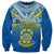 Tuvalu Independence Day Sweatshirt Tuvaluan Proud 45th Anniversary Polynesian Pattern LT14 Unisex Blue - Polynesian Pride