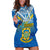 Personalised Tuvalu Independence Day Hoodie Dress Tuvaluan Proud 45th Anniversary Polynesian Pattern LT14 Blue - Polynesian Pride